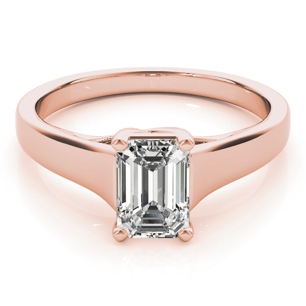 Emerald 8x6 Cut Trellis Diamond Solitaire Engagement Ring · 1.50 ct tw