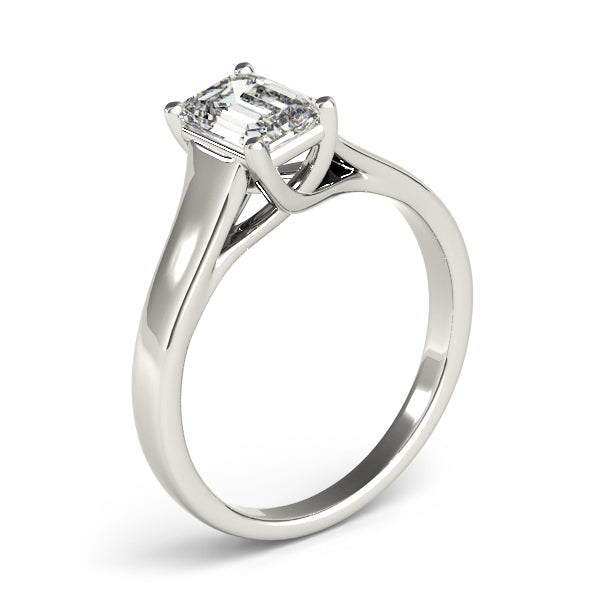 Emerald 8x6 Cut Trellis Diamond Solitaire Engagement Ring · 1.50 ct tw
