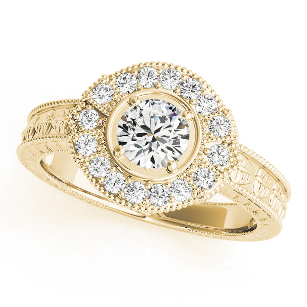 Round Antique Diamond Engagement Ring · 0.80 ct tw