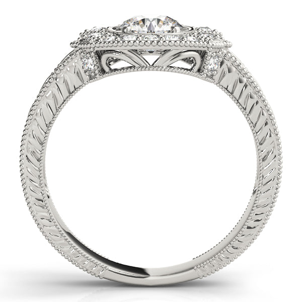 Round Antique Diamond Engagement Ring · 0.80 ct tw