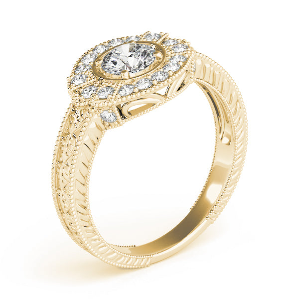 Round Antique Diamond Engagement Ring · 0.80 ct tw