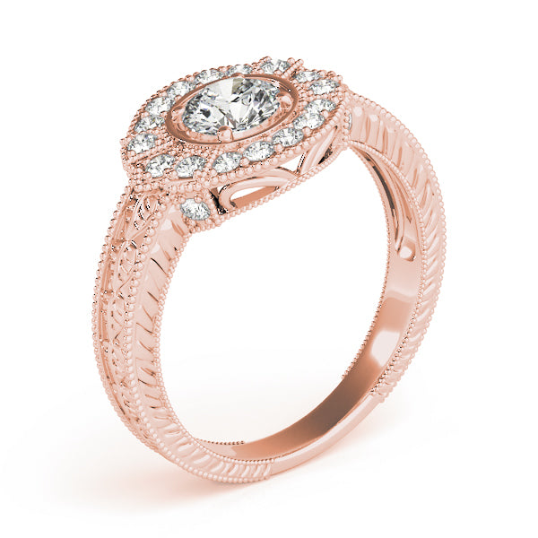 Round Antique Diamond Engagement Ring · 0.80 ct tw