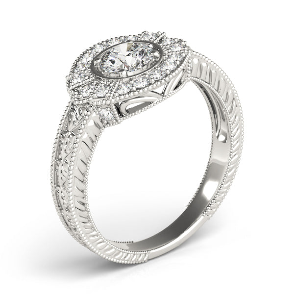 Round Antique Diamond Engagement Ring · 0.80 ct tw