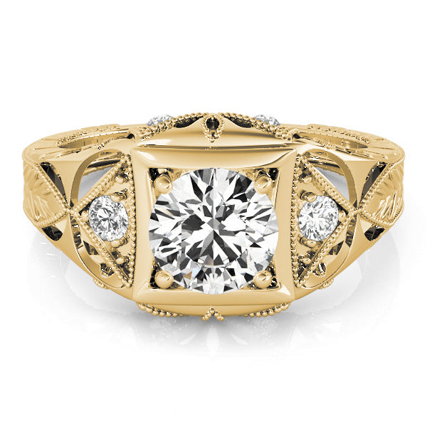 Round Antique Diamond Engagement Ring · 0.57 ct tw