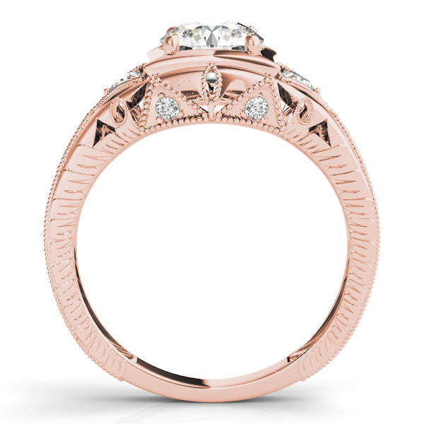 Round Antique Diamond Engagement Ring · 0.57 ct tw