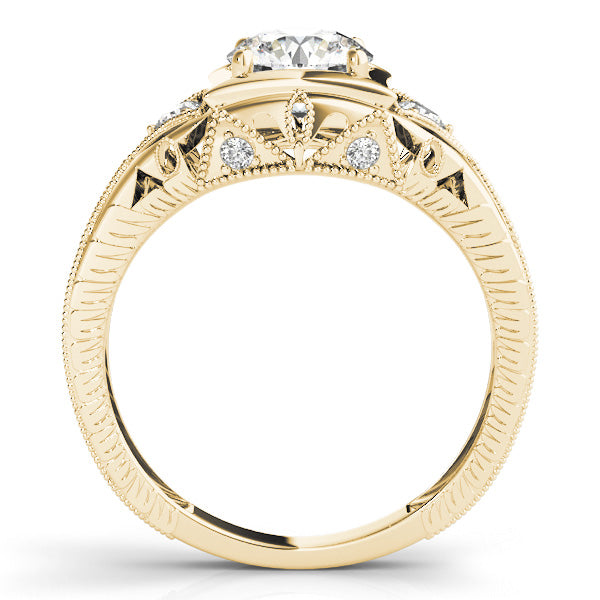 Round Antique Diamond Engagement Ring · 0.57 ct tw