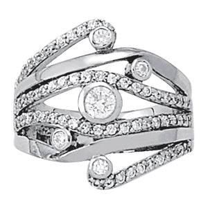 Round Diamond Right Hand Fashion Ring · 0.97 ct tw
