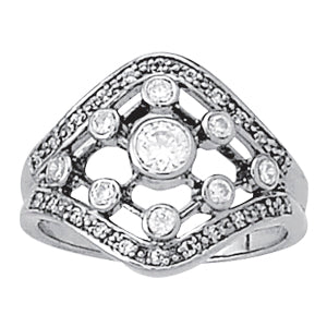 Round Diamond Right Hand Fashion Ring · 0.66 ct tw