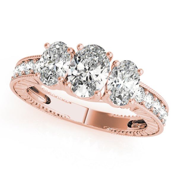 Oval Three-Stone Diamond Engagement Ring · 1.96 ct tw
