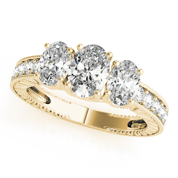 Oval Three-Stone Diamond Engagement Ring · 1.96 ct tw