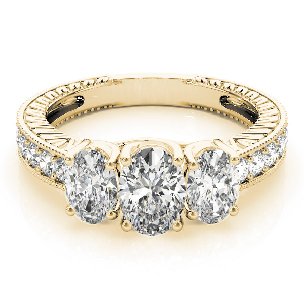 Oval Three-Stone Diamond Engagement Ring · 1.96 ct tw