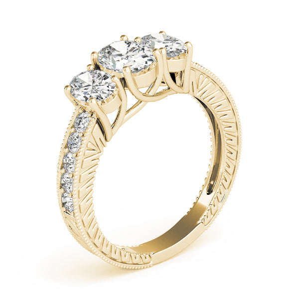 Oval Three-Stone Diamond Engagement Ring · 1.96 ct tw