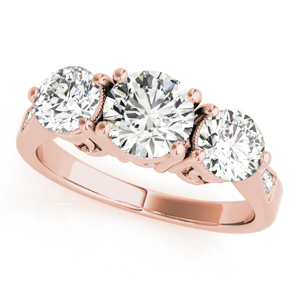 Round Three-Stone Diamond Engagement Ring · 2.06 ct tw