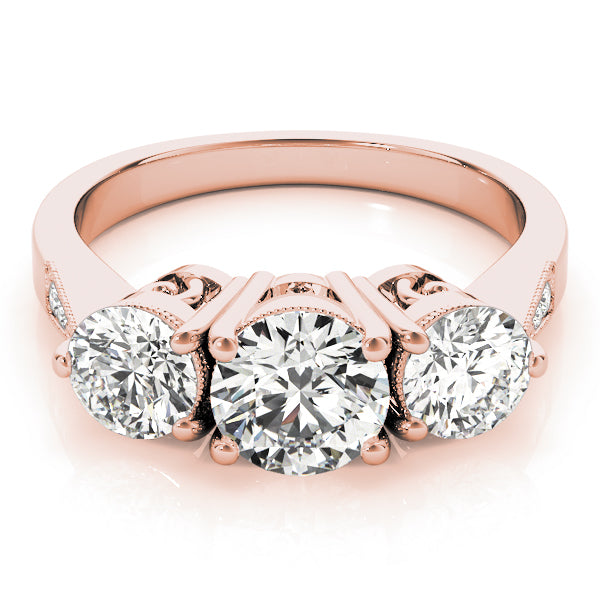 Round Three-Stone Diamond Engagement Ring · 2.06 ct tw
