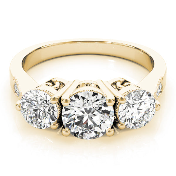 Round Three-Stone Diamond Engagement Ring · 2.06 ct tw