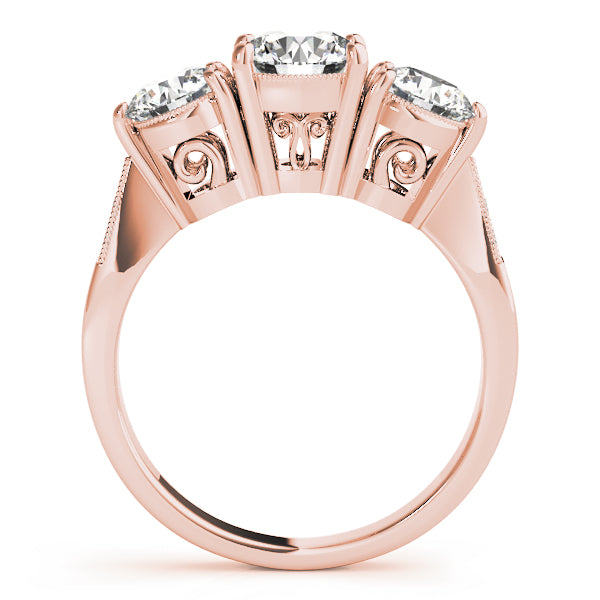 Round Three-Stone Diamond Engagement Ring · 2.06 ct tw