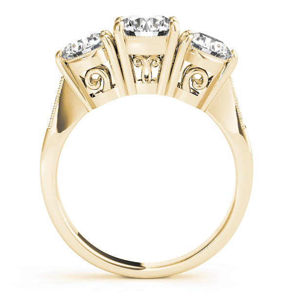 Round Three-Stone Diamond Engagement Ring · 2.06 ct tw