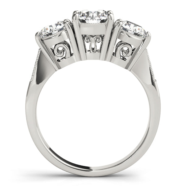 Round Three-Stone Diamond Engagement Ring · 2.06 ct tw