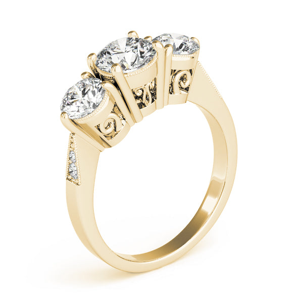 Round Three-Stone Diamond Engagement Ring · 2.06 ct tw