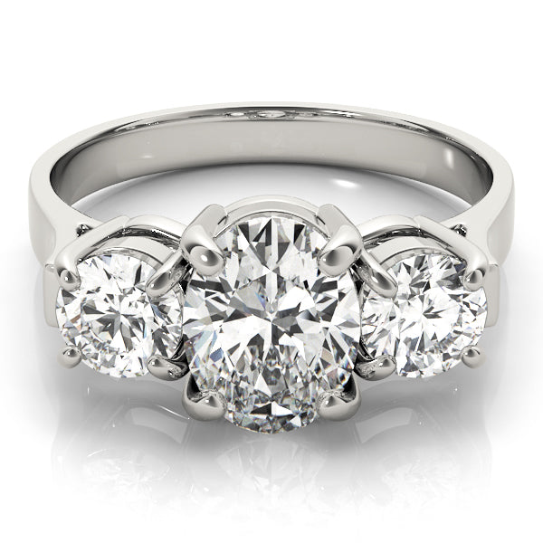 Oval Three-Stone Diamond Engagement Ring · 3.00 ct tw
