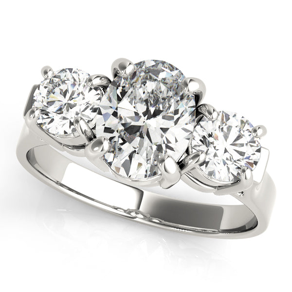Oval Three-Stone Diamond Engagement Ring · 3.00 ct tw