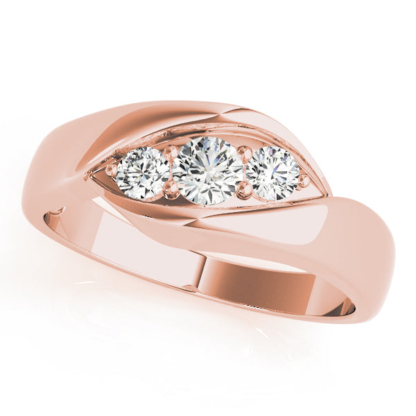 Round Three-Stone Diamond Engagement Ring · 0.26 ct tw