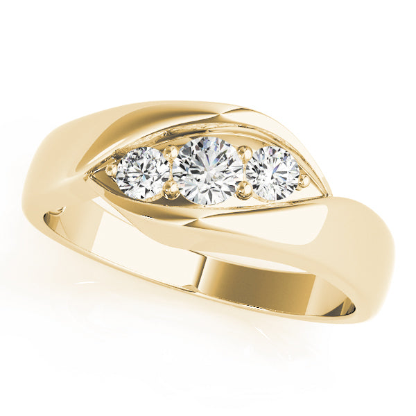 Round Three-Stone Diamond Engagement Ring · 0.26 ct tw