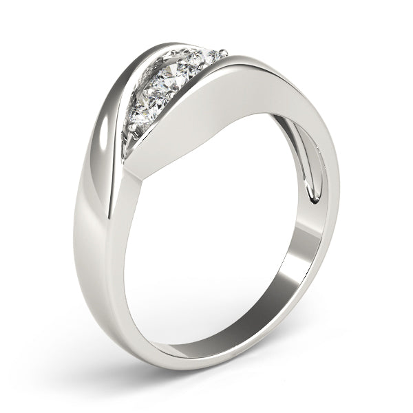 Round Three-Stone Diamond Engagement Ring · 0.26 ct tw