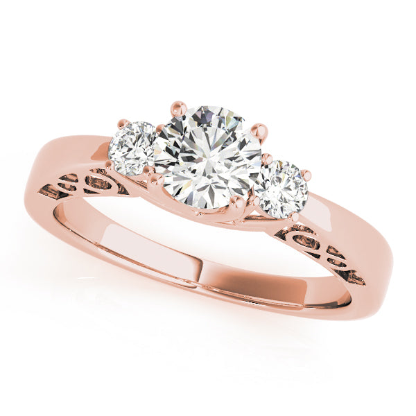 Round Three-Stone Diamond Engagement Ring · 0.70 ct tw