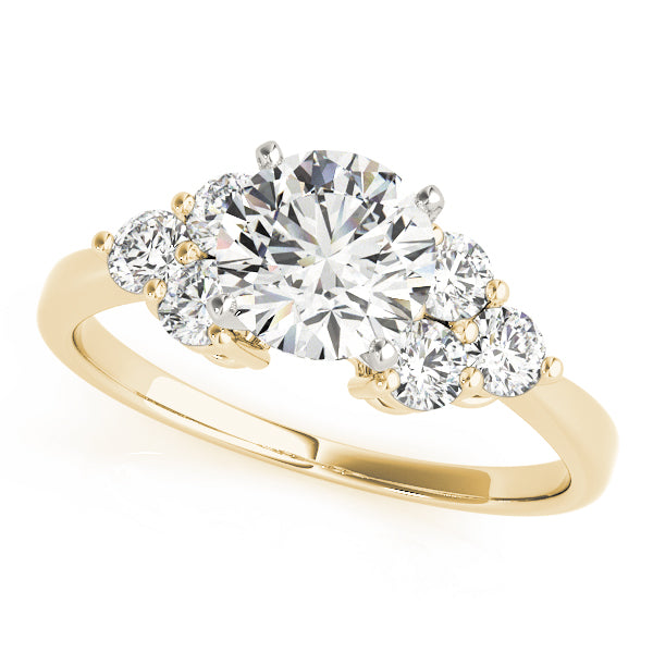Cluster Sides Diamond Engagement Ring · 0.48 ct tw