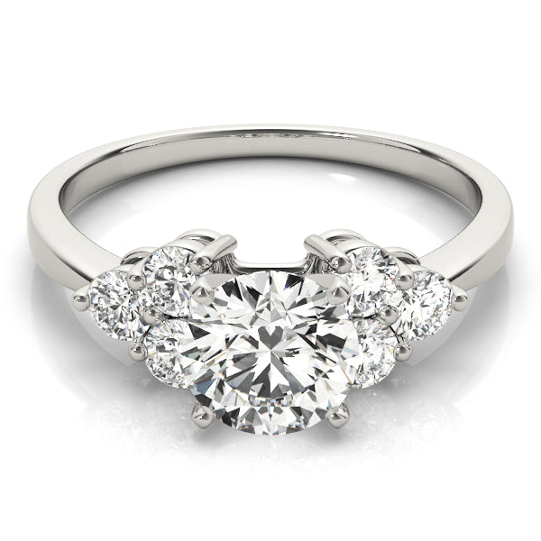 Cluster Sides Diamond Engagement Ring · 0.24 ct tw