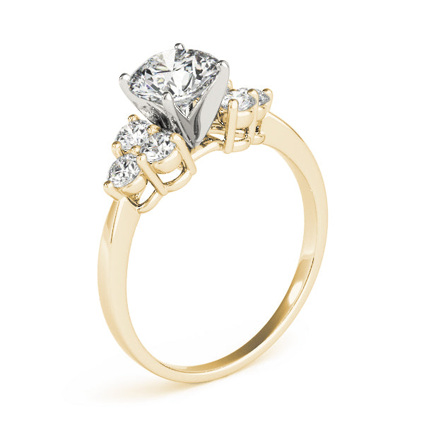 Cluster Sides Diamond Engagement Ring · 0.90 ct tw