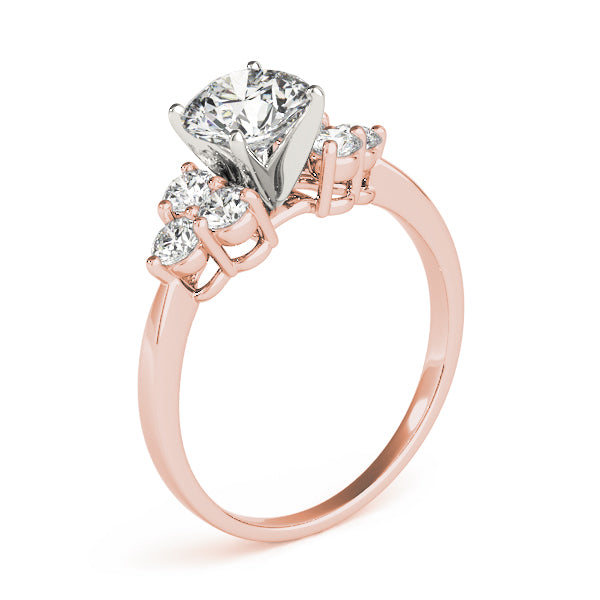 Cluster Sides Diamond Engagement Ring · 0.48 ct tw