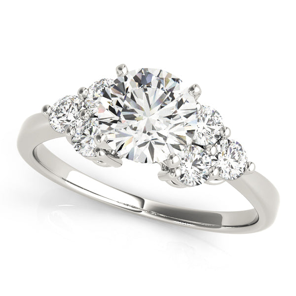Cluster Sides Diamond Engagement Ring · 0.72 ct tw