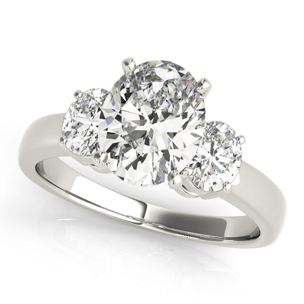 Oval Three-Stone Diamond Engagement Ring · 0.50 ct tw