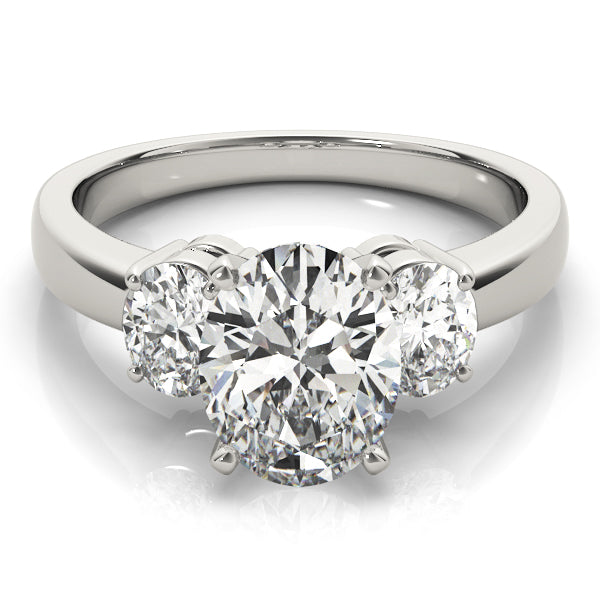 Oval Three-Stone Diamond Engagement Ring · 4.00 ct tw