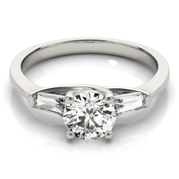Round Fancy Shape Baguette Diamond Engagement Ring · 1.20 ct tw