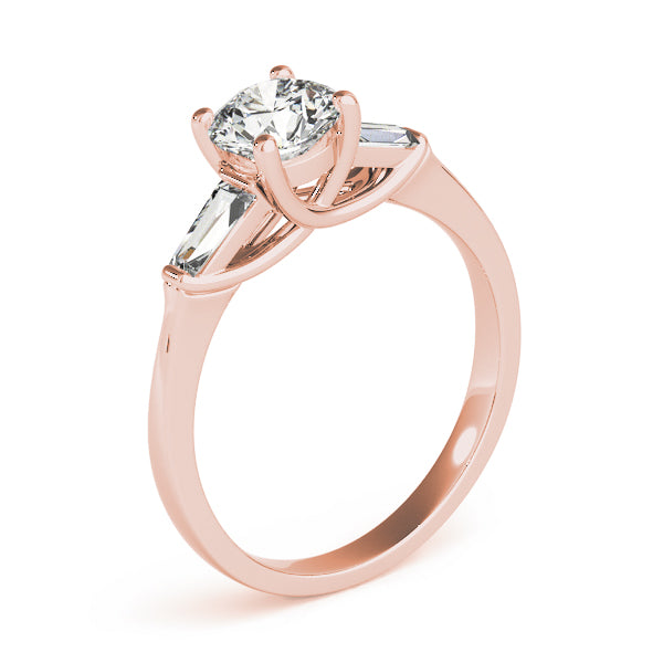 Round Fancy Shape Baguette Diamond Engagement Ring · 1.20 ct tw