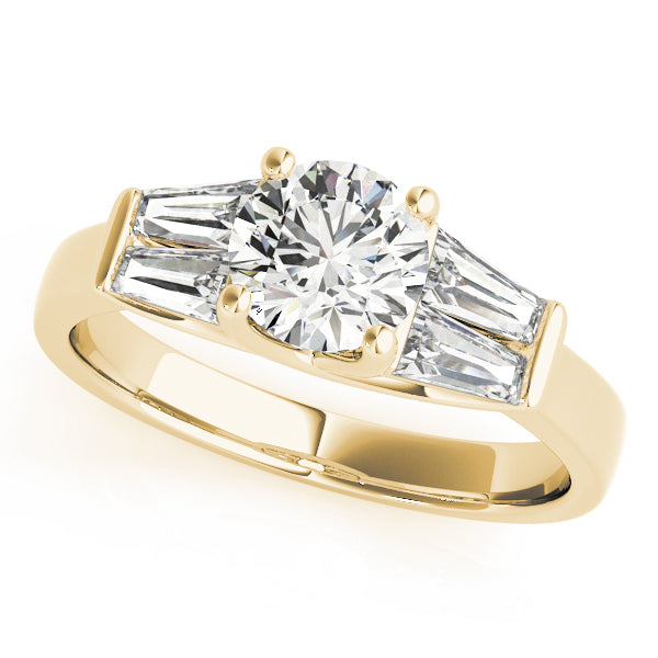 Round Fancy Shape Baguette Diamond Engagement Ring · 1.56 ct tw