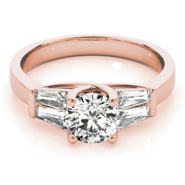 Round Fancy Shape Baguette Diamond Engagement Ring · 1.31 ct tw