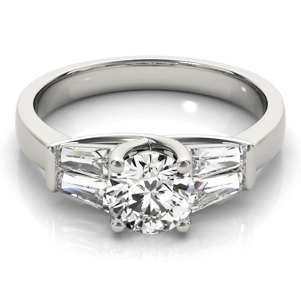 Round Fancy Shape Baguette Diamond Engagement Ring · 1.31 ct tw