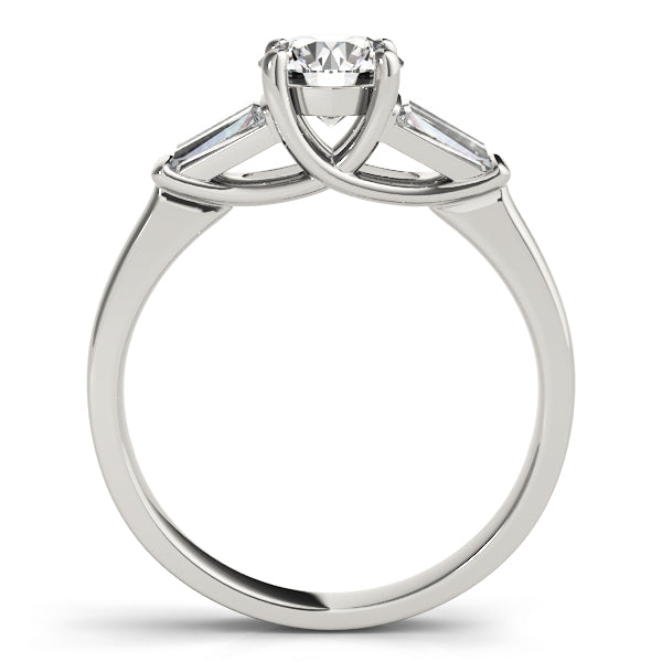Round Fancy Shape Baguette Diamond Engagement Ring · 1.56 ct tw