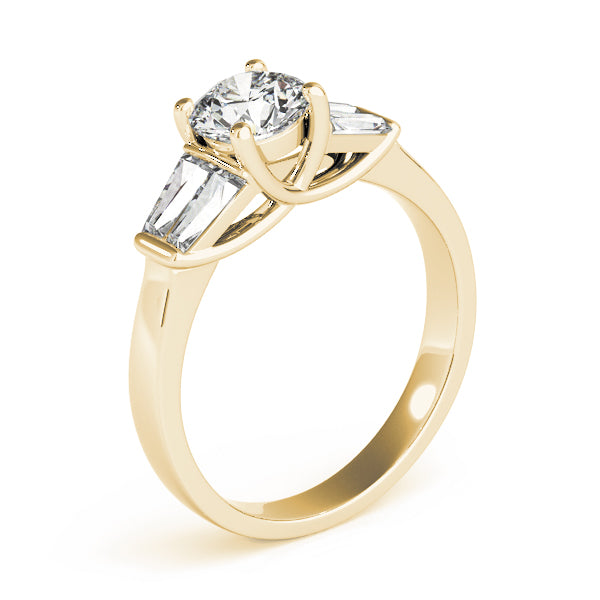 Round Fancy Shape Baguette Diamond Engagement Ring · 1.56 ct tw