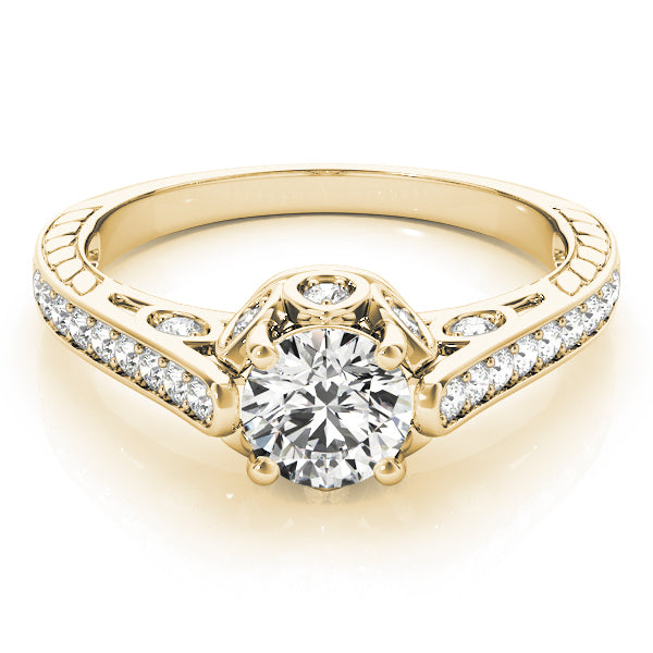 Round Antique Diamond Engagement Ring · 1.08 ct tw