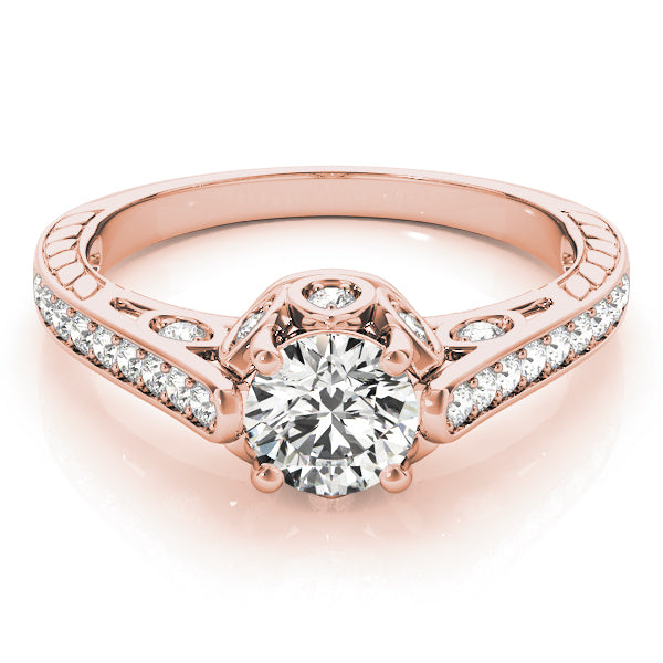 Round Antique Diamond Engagement Ring · 1.08 ct tw