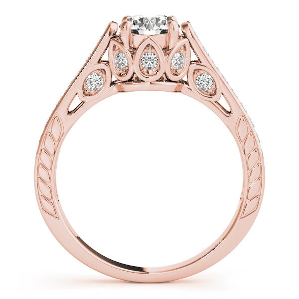 Round Antique Diamond Engagement Ring · 1.08 ct tw