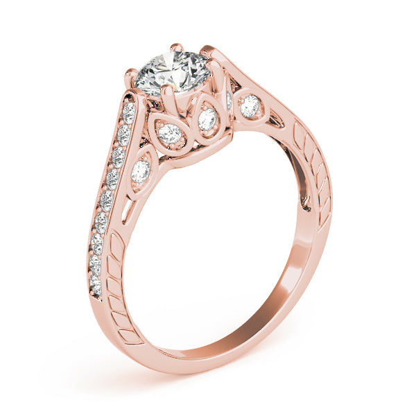 Round Antique Diamond Engagement Ring · 1.08 ct tw