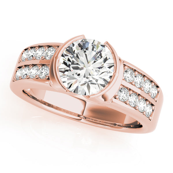 Round Pave Diamond Engagement Ring · 1.92 ct tw