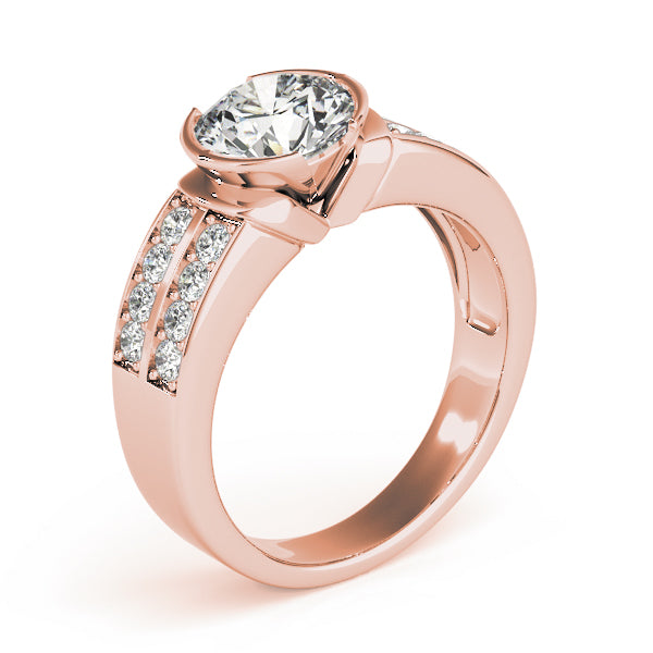 Round Pave Diamond Engagement Ring · 2.22 ct tw