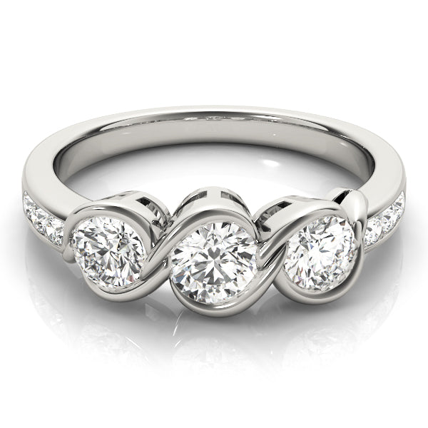 Round Three-Stone Diamond Engagement Ring · 1.00 ct tw